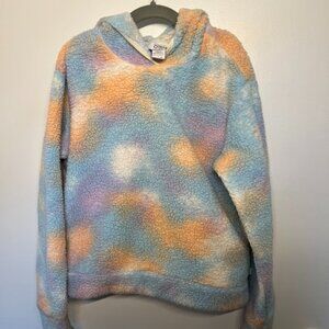 Athleta Girl Sherpa Tie-Dye Hoodie Pullover Size M (8-10)